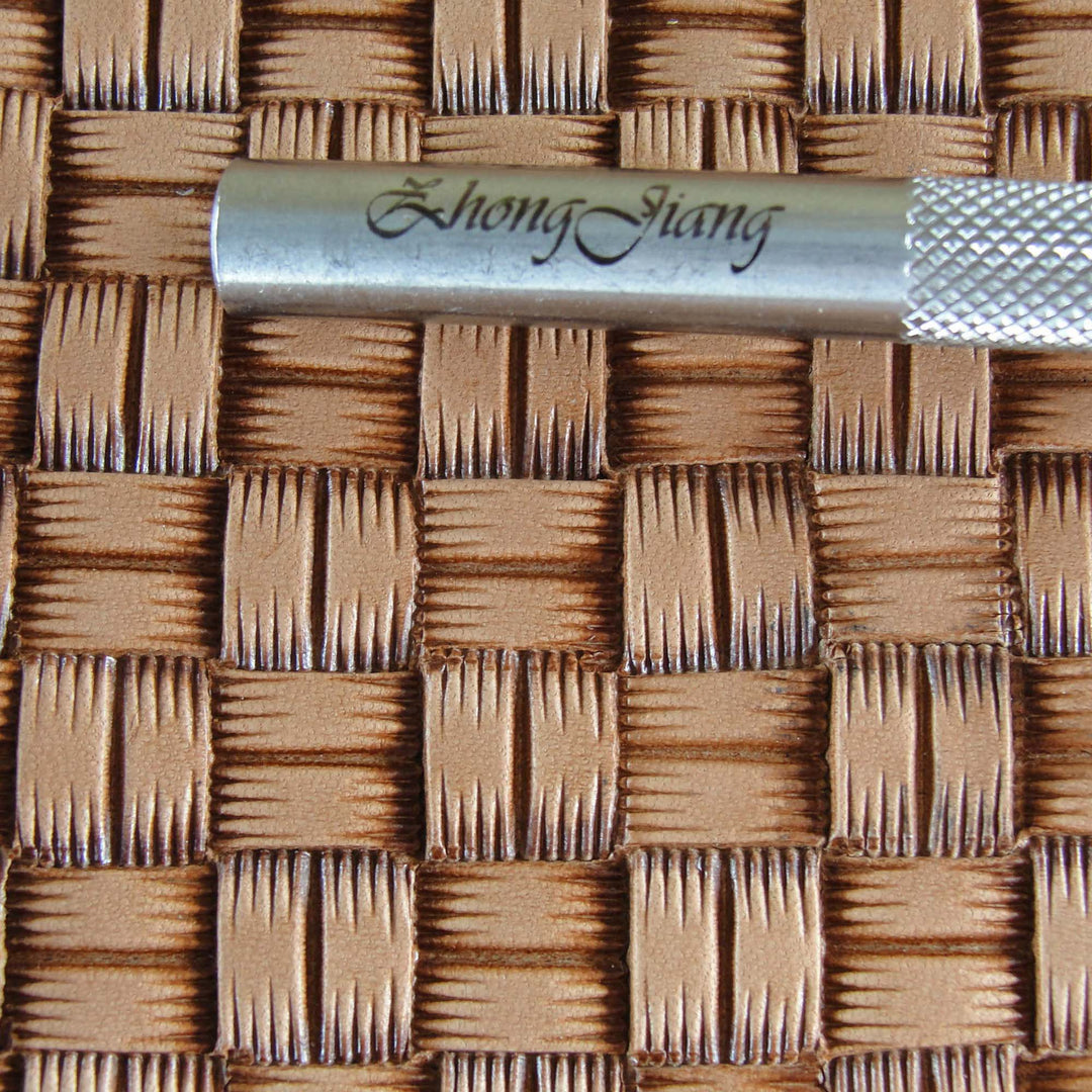 Square Basket Weave Leather Stamp Stainless Steel, Pro Leather Cravers