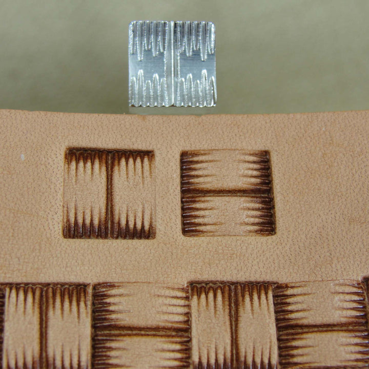 Square Basket Weave Leather Stamp Stainless Steel, Pro Leather Cravers