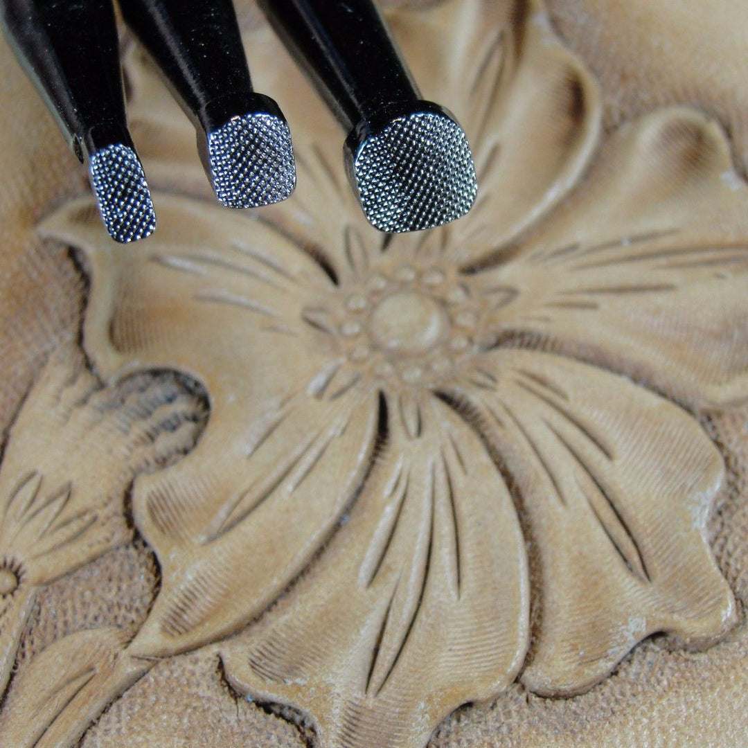 Steep Angle Checkered Beveler Leather Stamps | Pro Leather Carvers