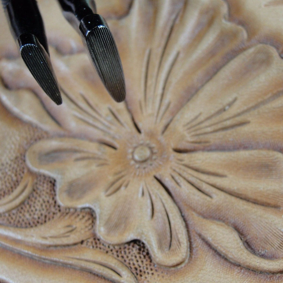 Vertical Lined Thumb Print Leather Stamp Set | Pro Leather Carvers