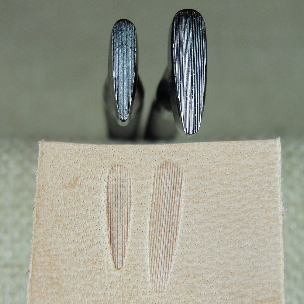 Vertical Lined Thumb Print Leather Stamp Set | Pro Leather Carvers