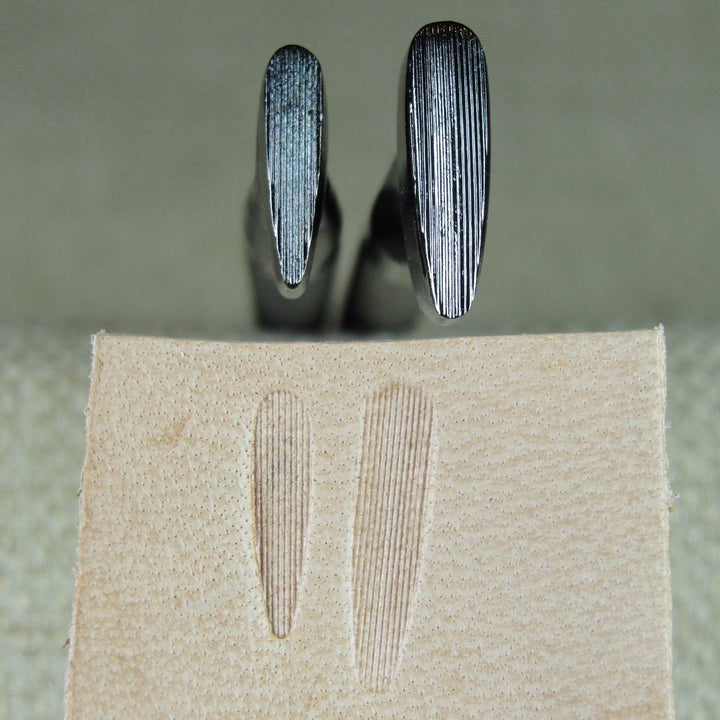 Vertical Lined Thumb Print Leather Stamp Set | Pro Leather Carvers