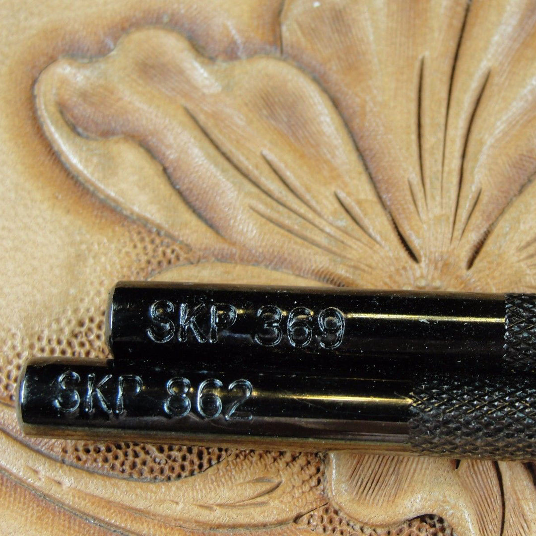 Vertical Lined Thumb Print Leather Stamp Set | Pro Leather Carvers