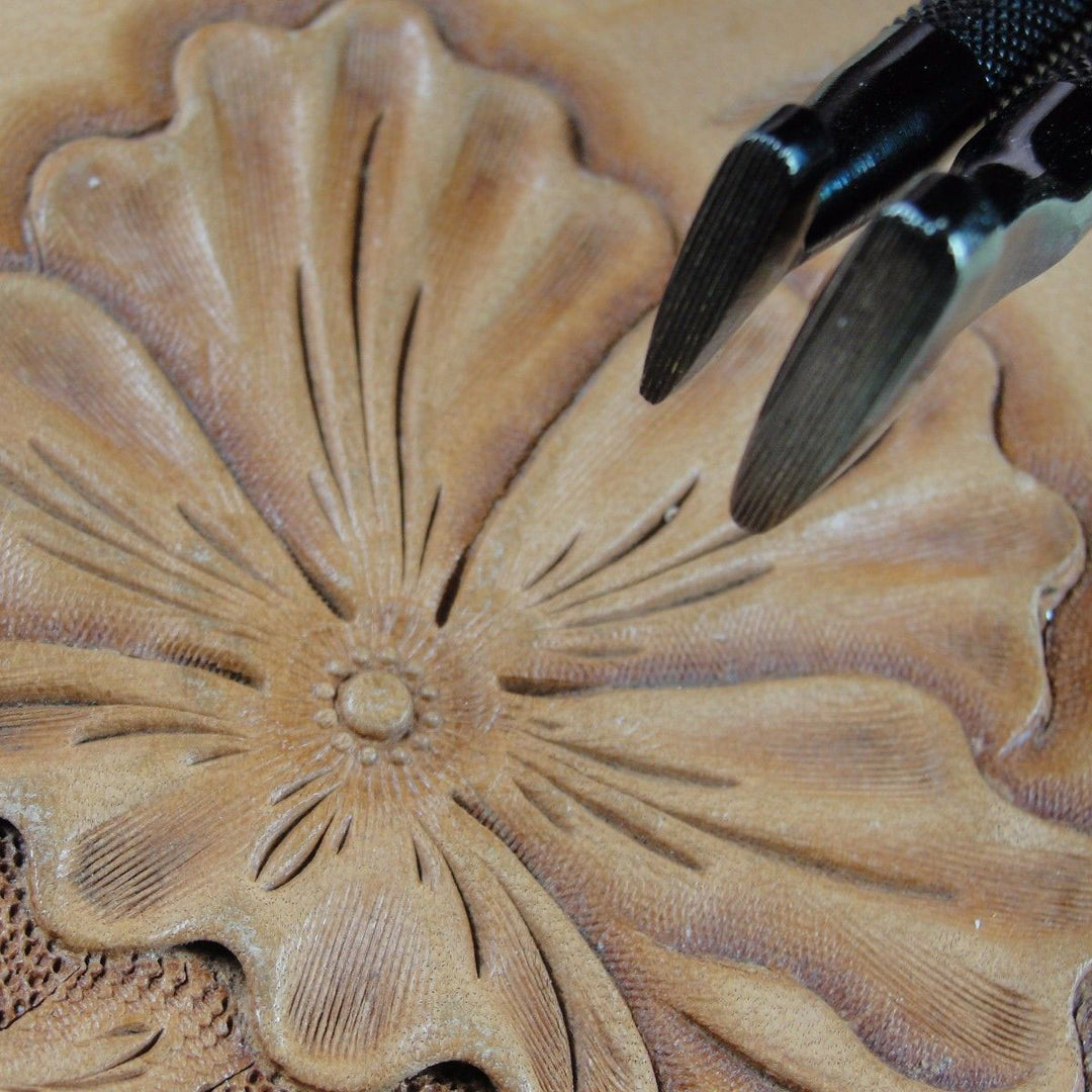 Vertical Lined Thumb Print Leather Stamp Set | Pro Leather Carvers