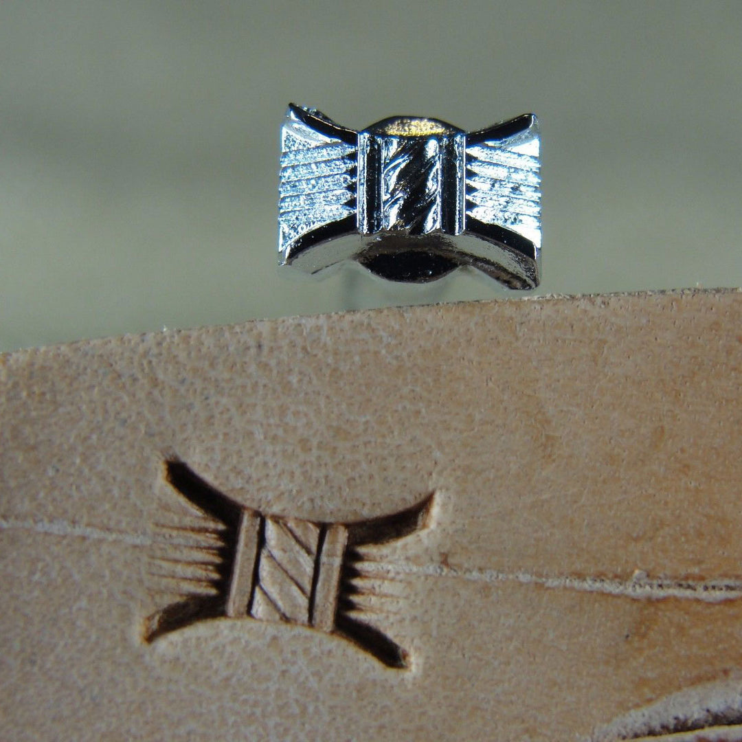 X512 Small Hourglass Rope Basket Weave Stamp | Pro Leather Carvers