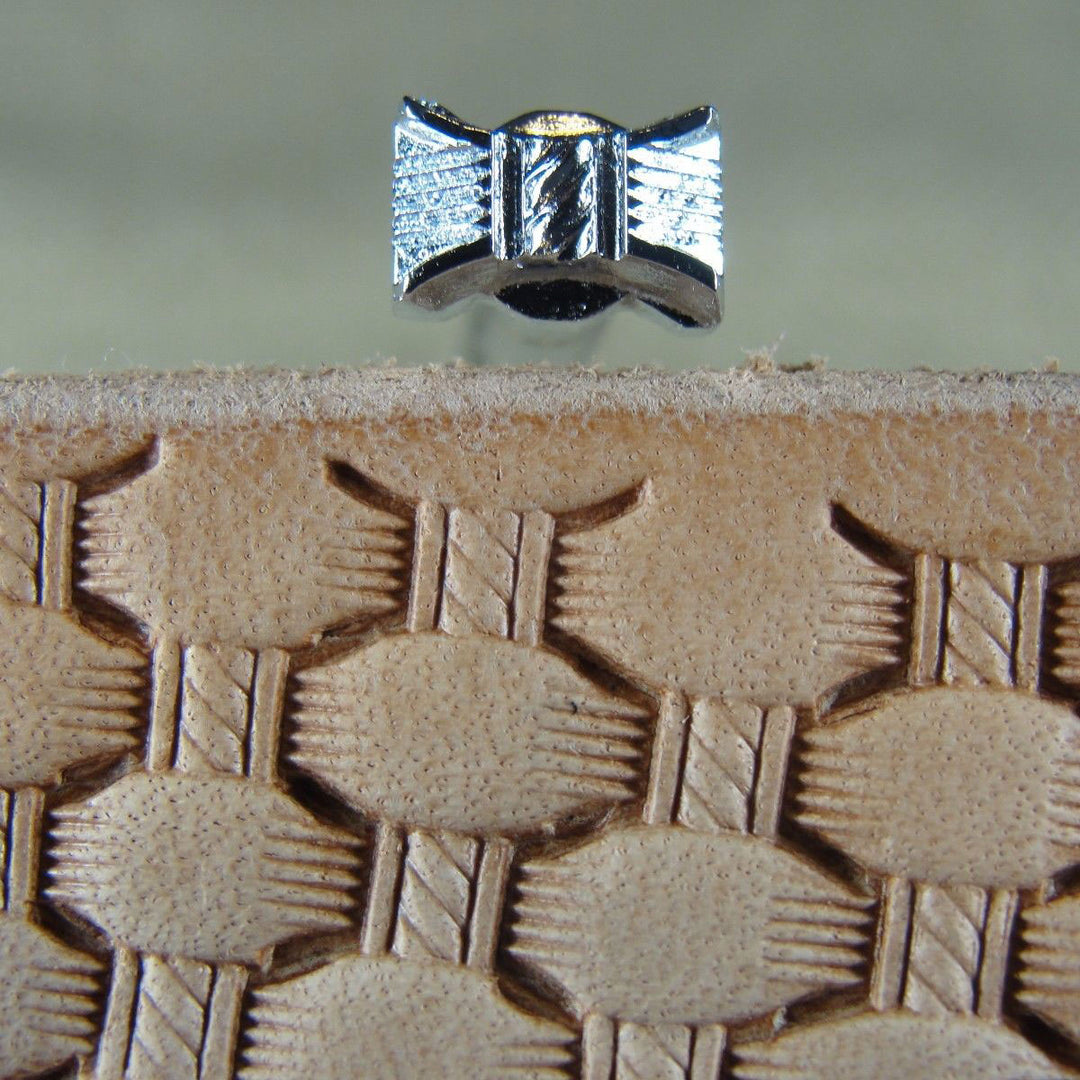 X512 Small Hourglass Rope Basket Weave Stamp | Pro Leather Carvers