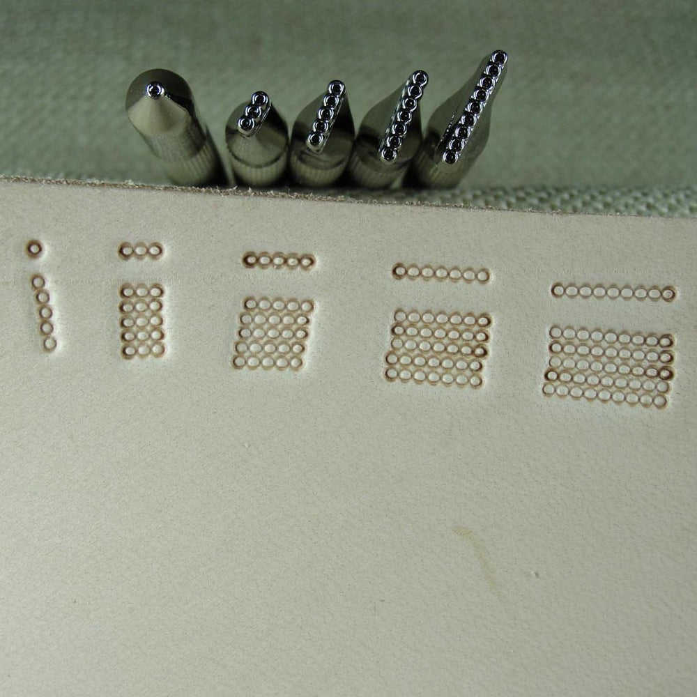 5-Piece Bar Grounder Leather Stamp Set - Pro Leather Carvers