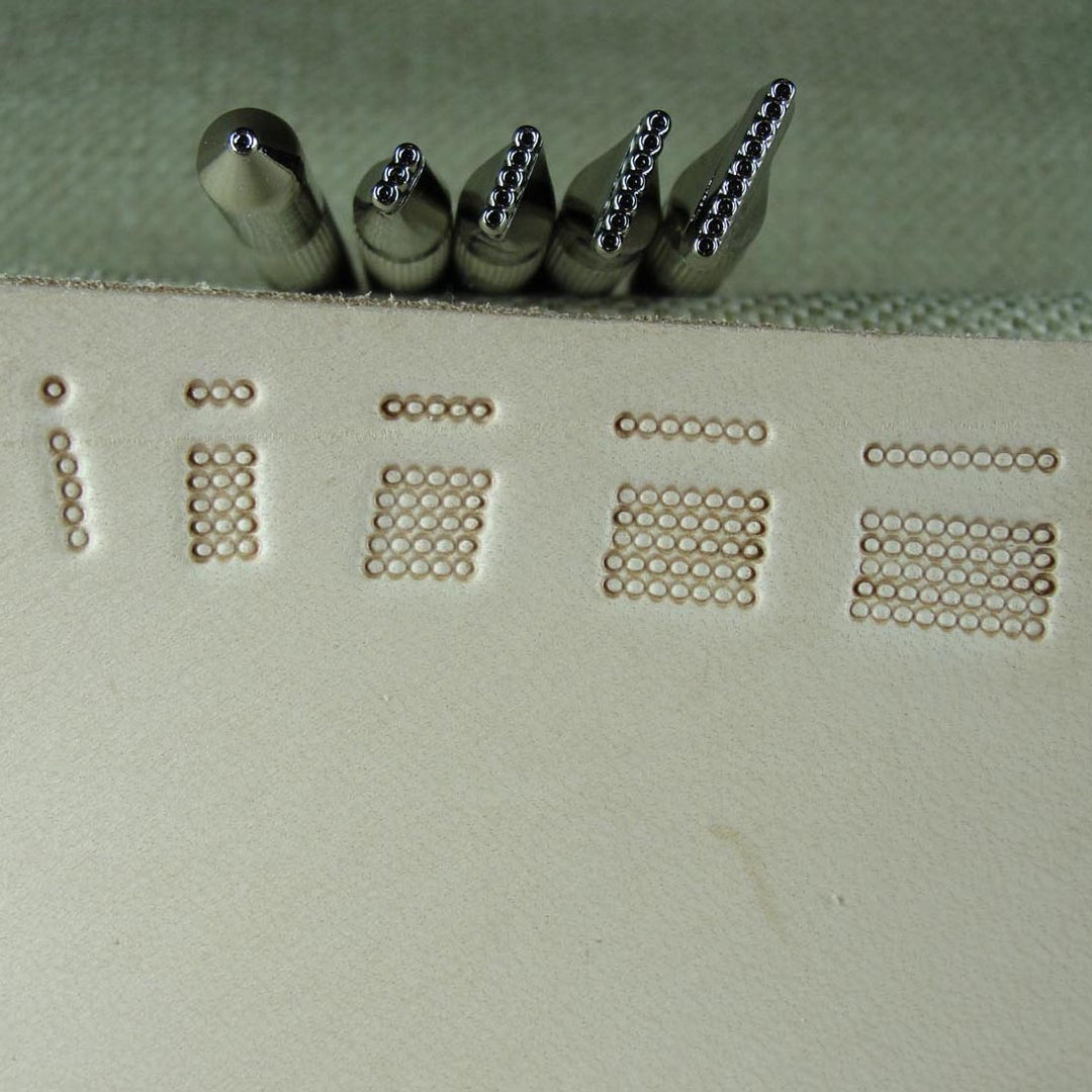 5-Piece Bar Grounder Leather Stamp Set - Pro Leather Carvers