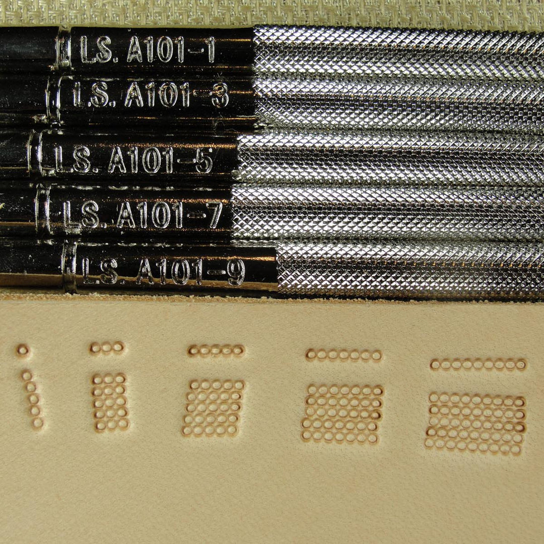 5-Piece Bar Grounder Leather Stamp Set - Pro Leather Carvers