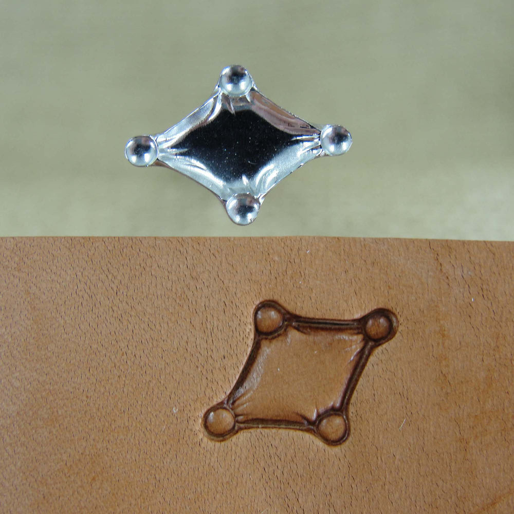 Small Quilted Geometric Pattern Stamp, Stainless | Pro Leather Carvers