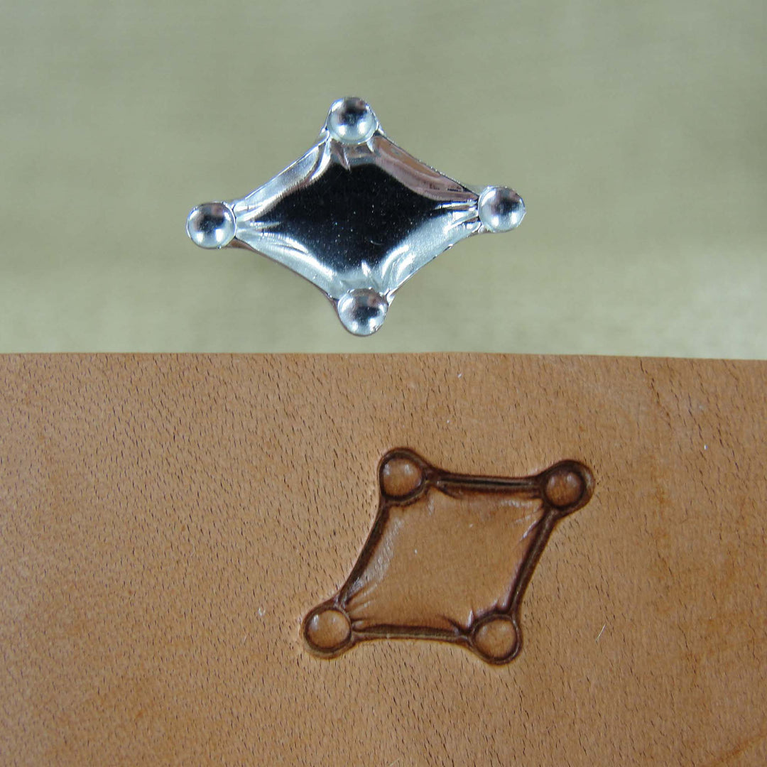 Small Quilted Geometric Pattern Stamp, Stainless | Pro Leather Carvers