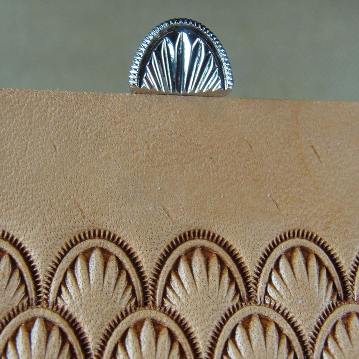 Crescent Shell Geo Leather Stamp - Barry King | Pro Leather Carvers