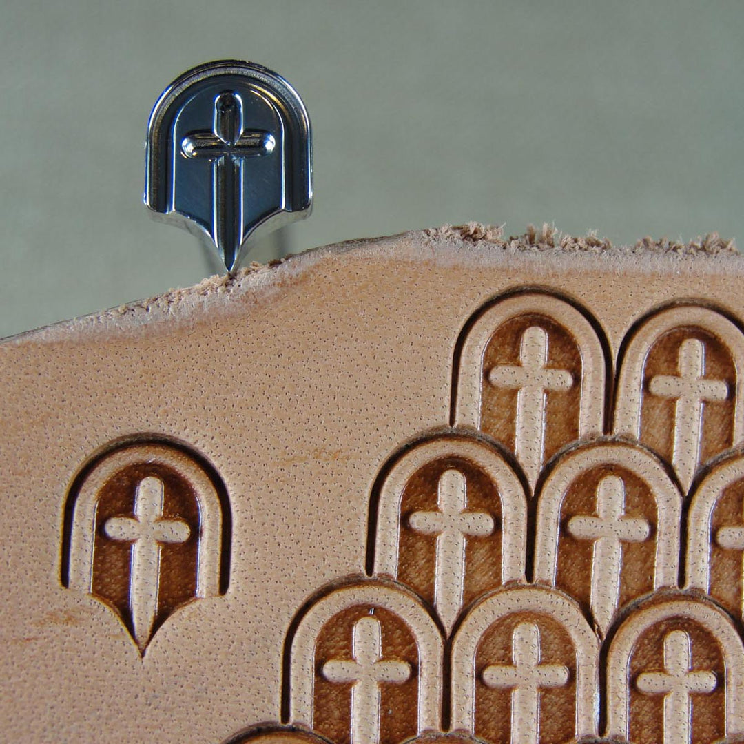Cross Geometric Leather Stamp - Barry King Tool | Pro Leather Carvers