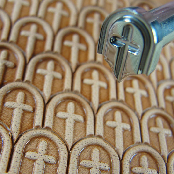 Cross Geometric Leather Stamp - Barry King Tool | Pro Leather Carvers