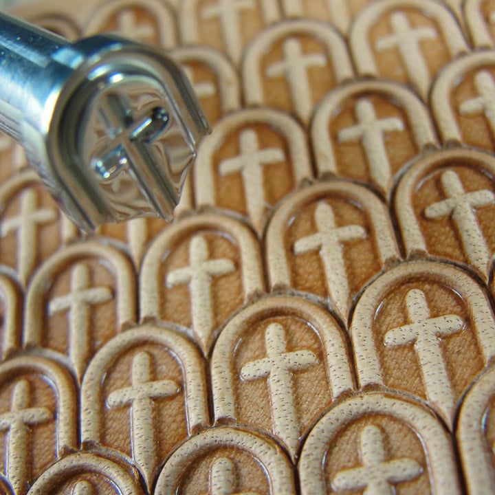 Cross Geometric Leather Stamp - Barry King Tool | Pro Leather Carvers