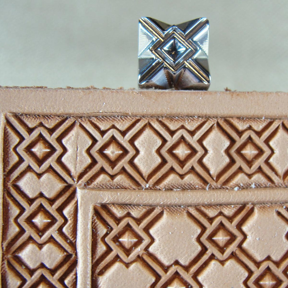 Crosshair Square Geo Leather Stamp - Barry King | Pro Leather Carvers