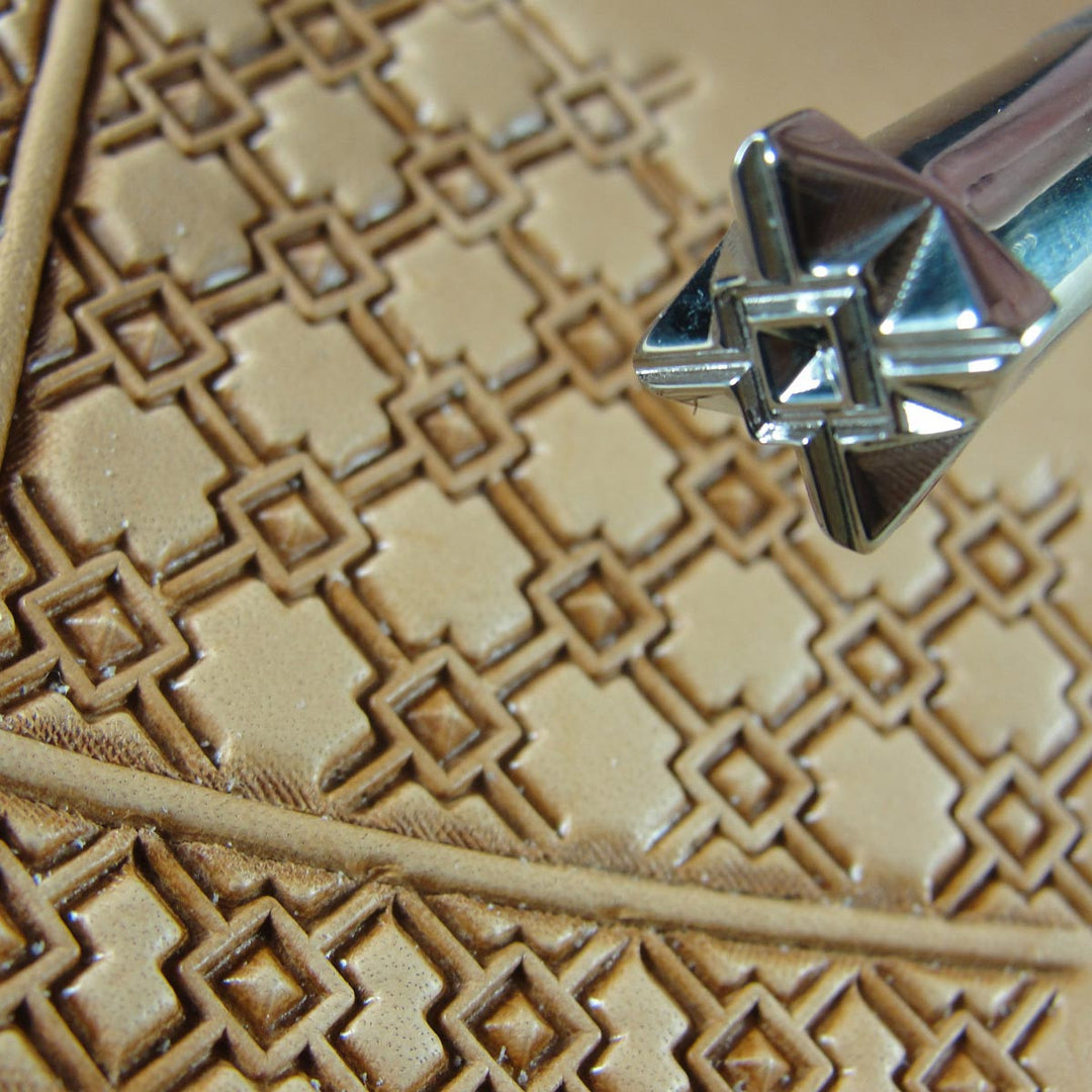 Crosshair Square Geo Leather Stamp - Barry King | Pro Leather Carvers