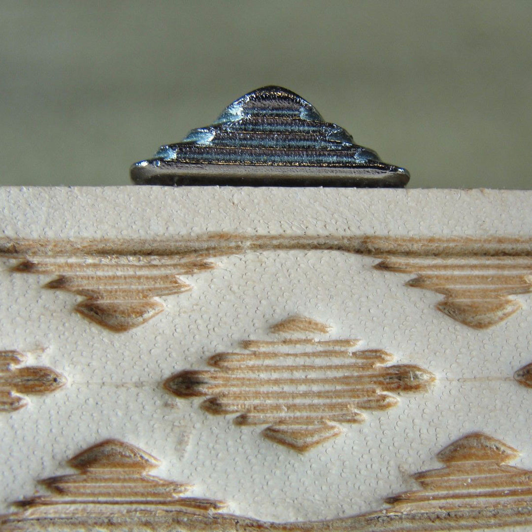 F926H Half Diamond Geometric Leather Stamp | Pro Leather Carvers
