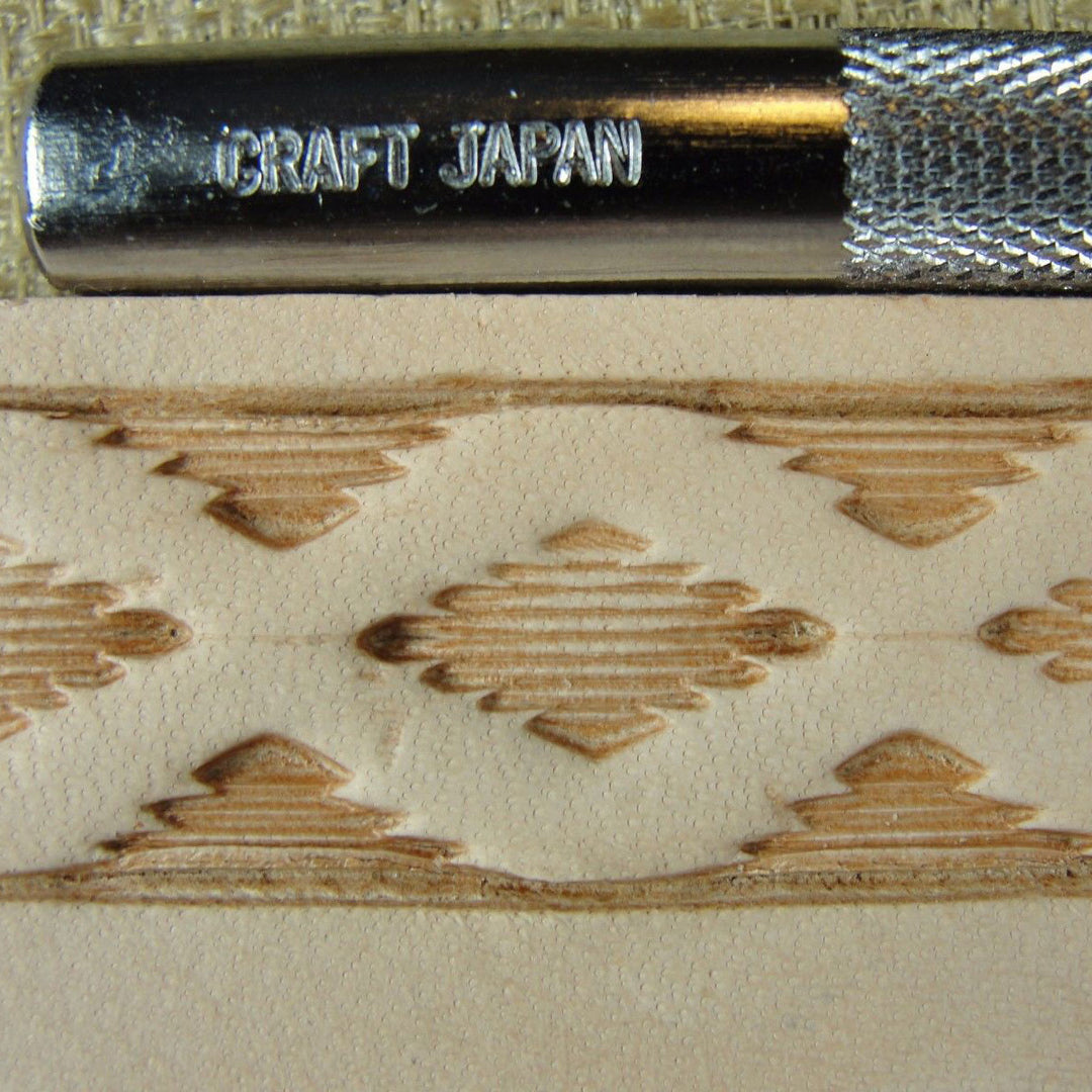 F926H Half Diamond Geometric Leather Stamp | Pro Leather Carvers