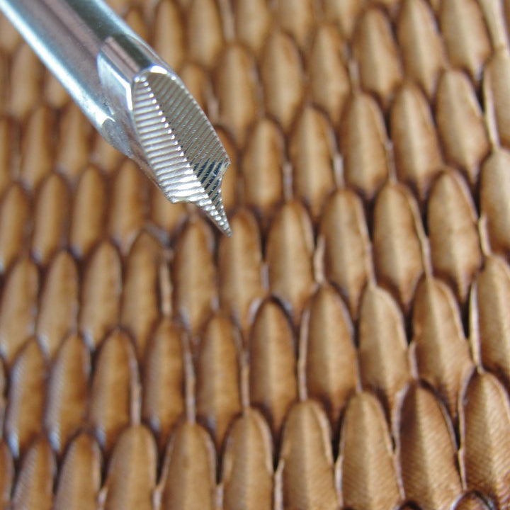 Feather Geometric Stamp - Stainless Steel | Pro Leather Carvers