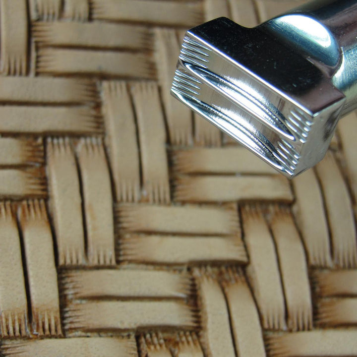 Lined Long Block Basket Leather Stamping Tool | Pro Leather Carvers