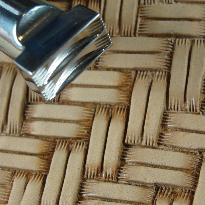 Lined Long Block Basket Leather Stamping Tool | Pro Leather Carvers