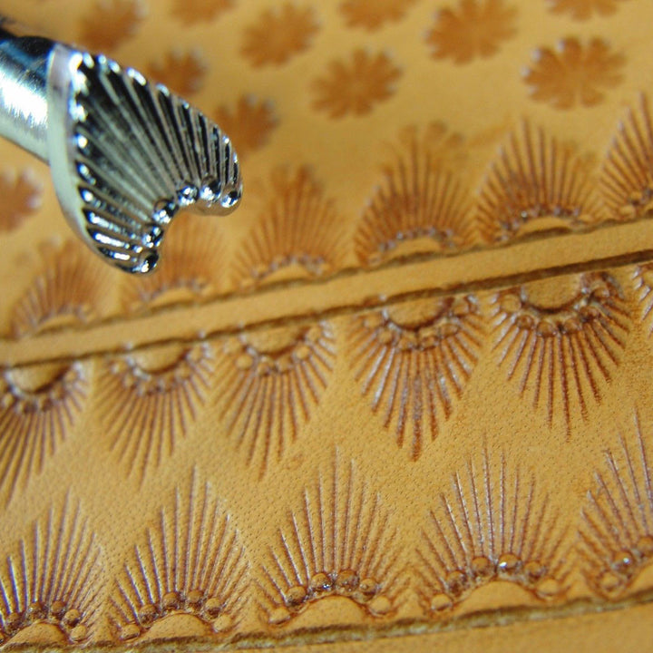 N301 6-Seed Sunburst Border Leather Stamp | Pro Leather Carvers