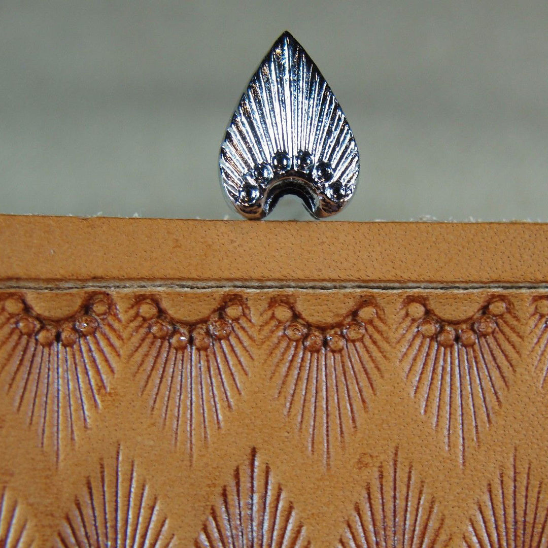 N301 6-Seed Sunburst Border Leather Stamp | Pro Leather Carvers