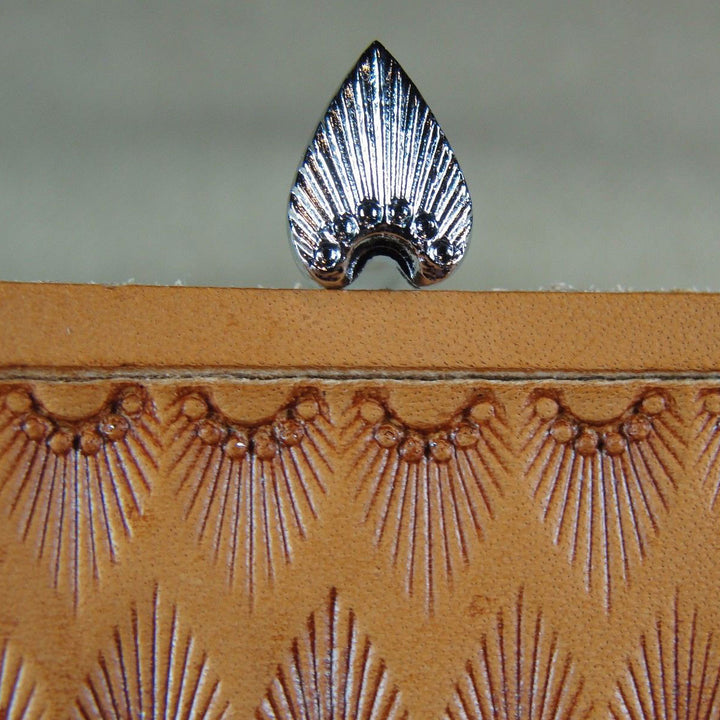 N301 6-Seed Sunburst Border Leather Stamp | Pro Leather Carvers