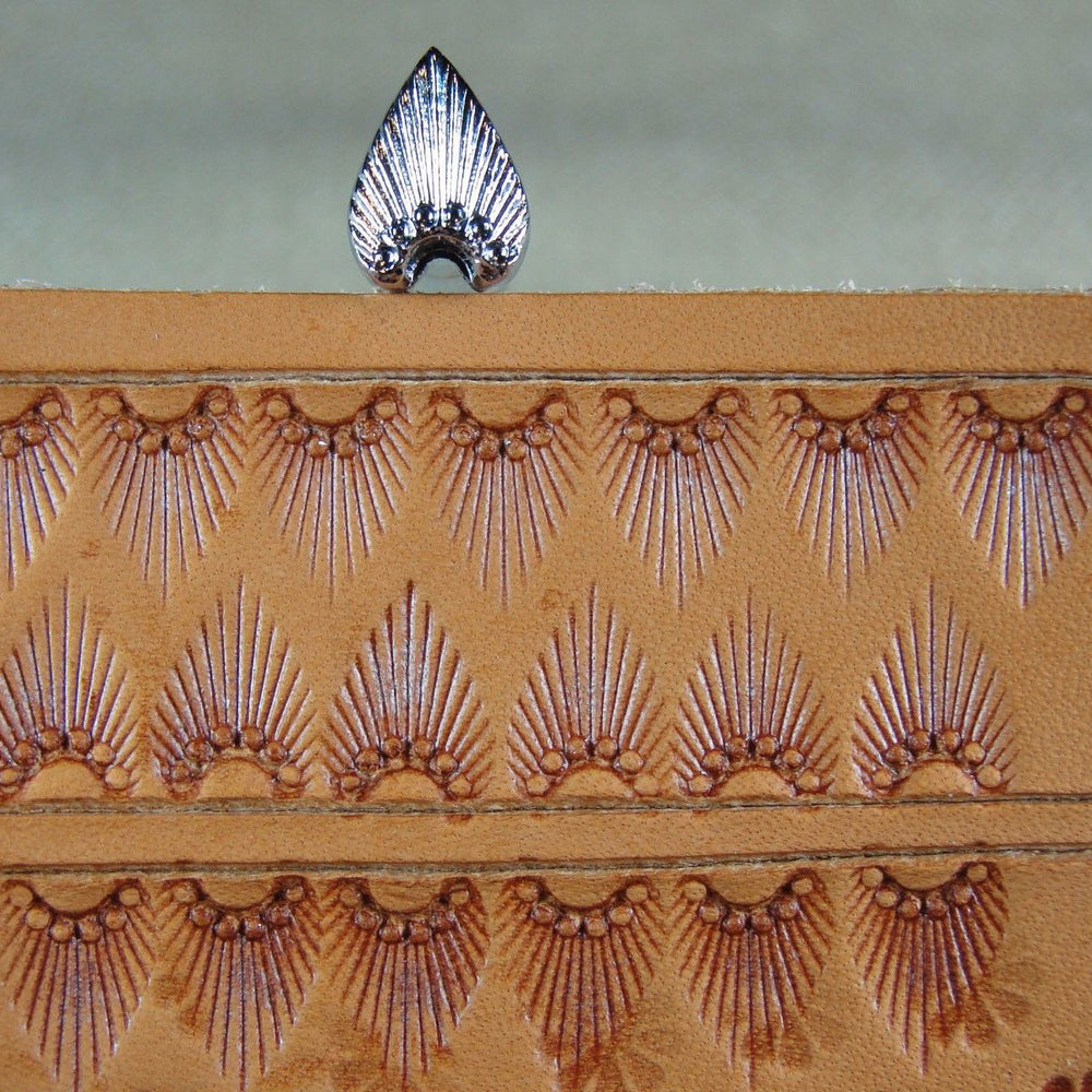 N301 6-Seed Sunburst Border Leather Stamp | Pro Leather Carvers