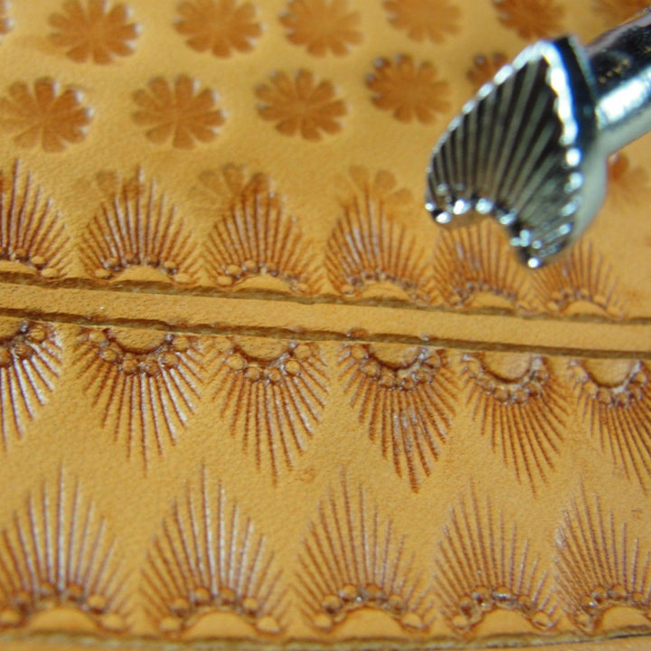 N301 6-Seed Sunburst Border Leather Stamp | Pro Leather Carvers
