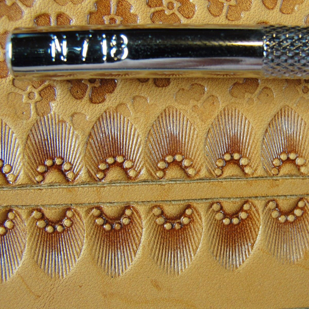 N718 6-Seed Sunburst Border Leather Stamp | Pro Leather Carvers