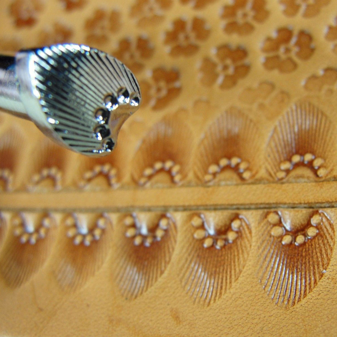 N718 6-Seed Sunburst Border Leather Stamp | Pro Leather Carvers