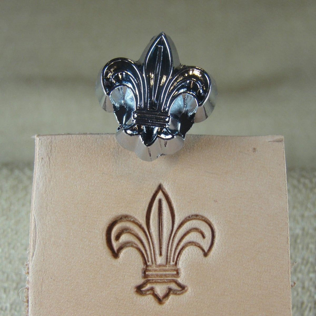 O4 Fleur-de-lis Geo Leather Stamp - US Tools | Pro Leather Carvers
