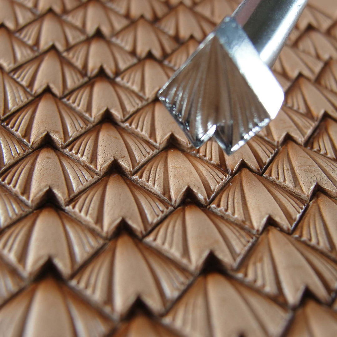 Pointed Dragon Scale Geometric Stamp, Stainless | Pro Leather Carvers