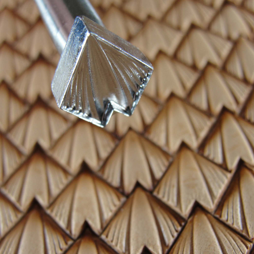 Pointed Dragon Scale Geometric Stamp, Stainless | Pro Leather Carvers