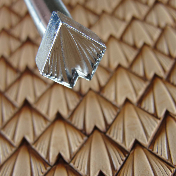 Pointed Dragon Scale Geometric Stamp, Stainless | Pro Leather Carvers