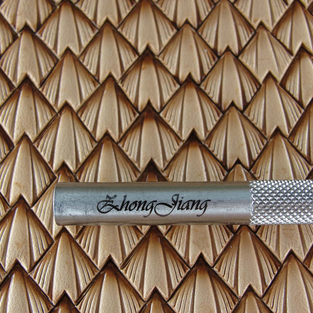 Pointed Dragon Scale Geometric Stamp, Stainless | Pro Leather Carvers