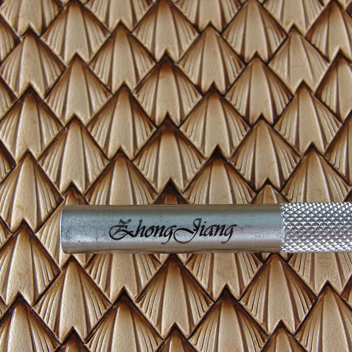 Pointed Dragon Scale Geometric Stamp, Stainless | Pro Leather Carvers