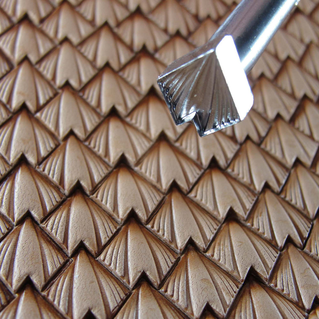 Pointed Dragon Scale Geometric Stamp, Stainless | Pro Leather Carvers