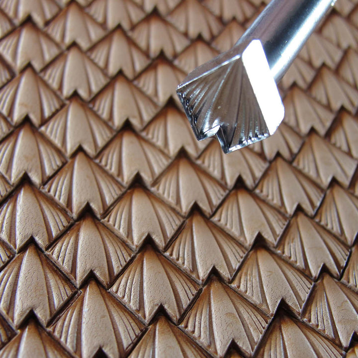 Pointed Dragon Scale Geometric Stamp, Stainless | Pro Leather Carvers