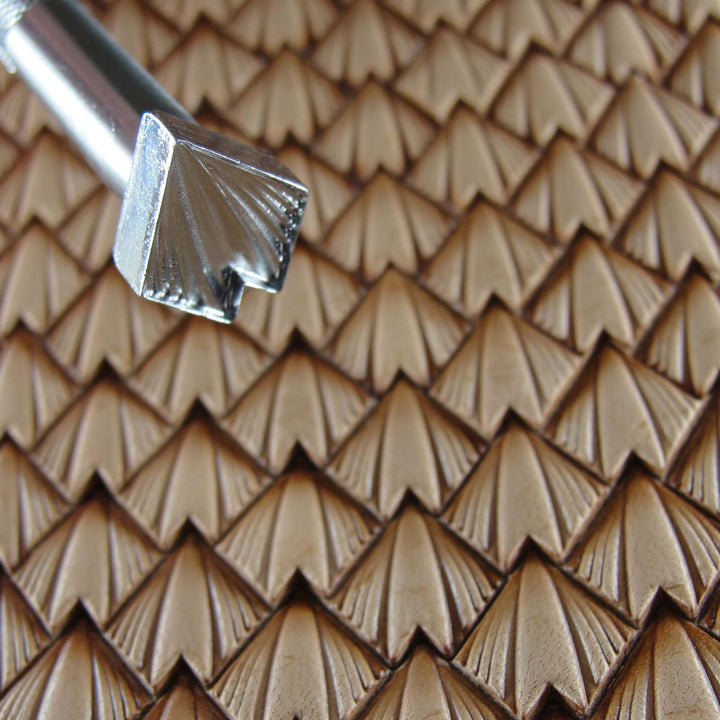 Pointed Dragon Scale Geometric Stamp, Stainless | Pro Leather Carvers