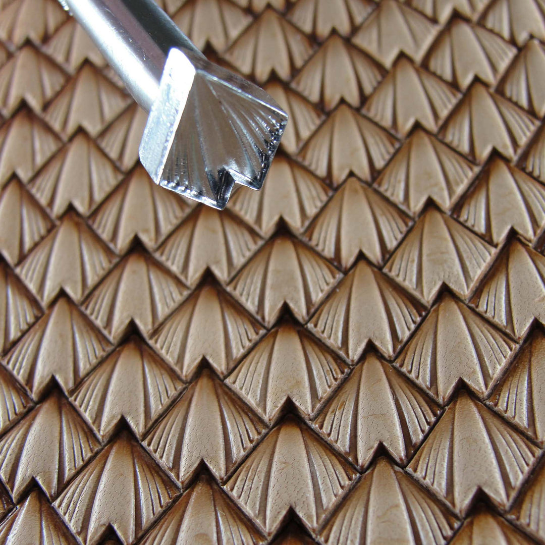 Pointed Dragon Scale Geometric Stamp, Stainless | Pro Leather Carvers