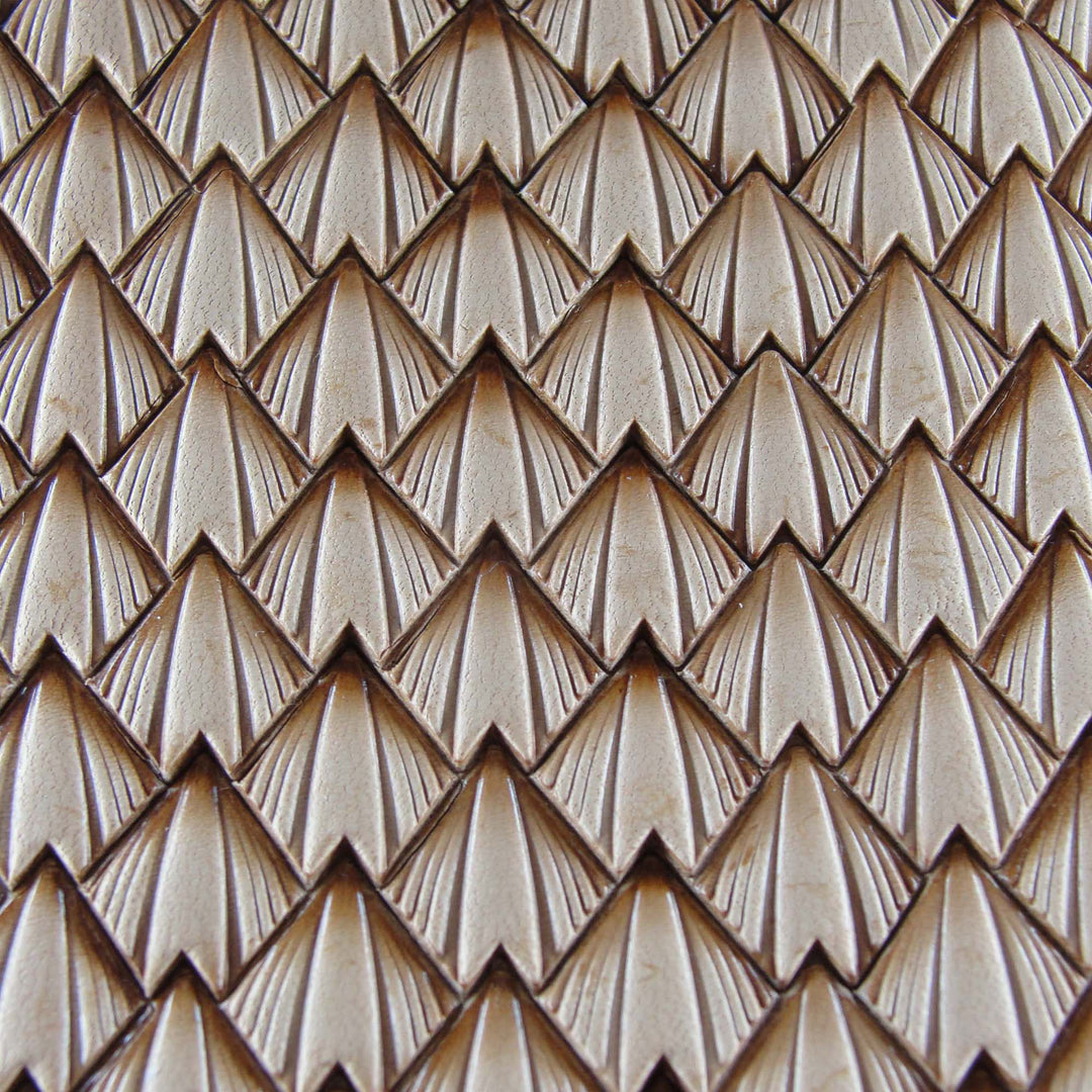 Pointed Dragon Scale Geometric Stamp, Stainless | Pro Leather Carvers