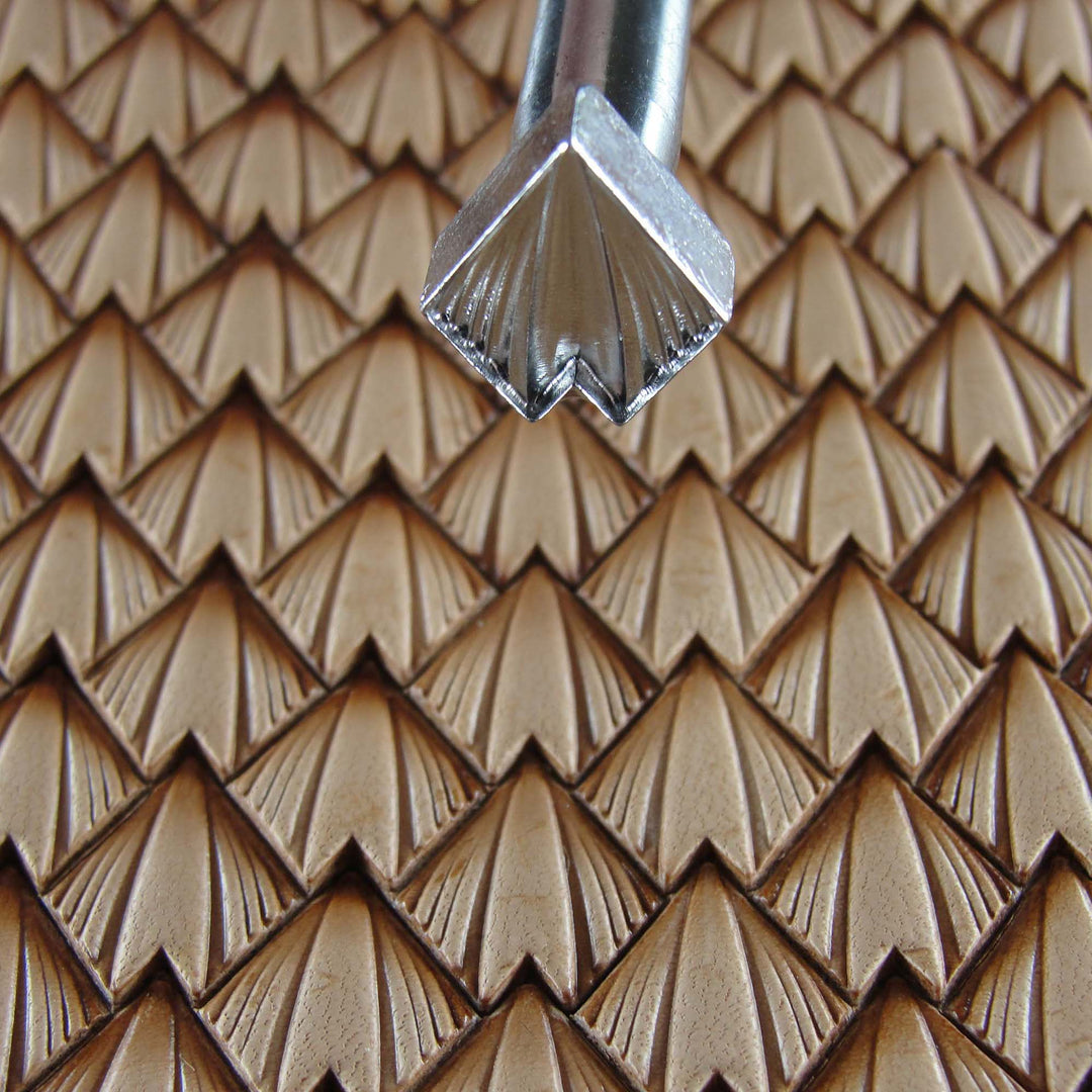 Pointed Dragon Scale Geometric Stamp, Stainless | Pro Leather Carvers