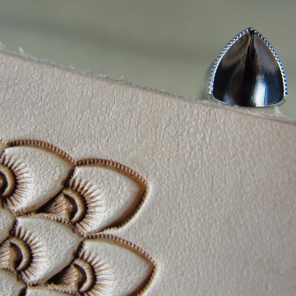 Pointed Scale Leather Stamp - Barry King Tools | Pro Leather Carvers