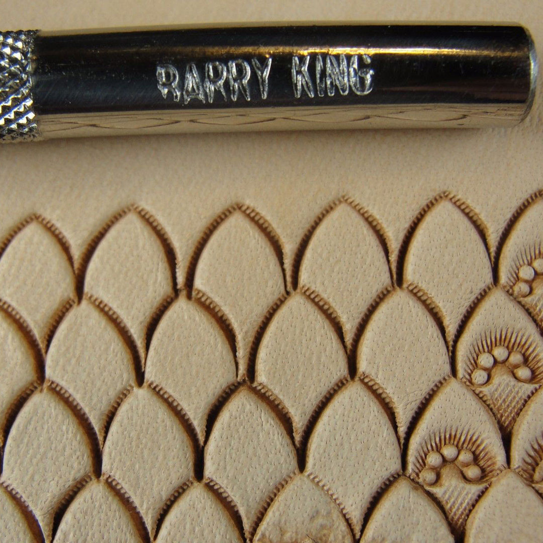 Pointed Scale Leather Stamp - Barry King Tools | Pro Leather Carvers