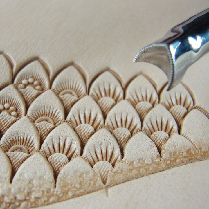 Pointed Scale Leather Stamp - Barry King Tools | Pro Leather Carvers