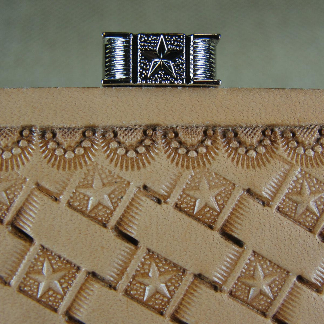 Star Center Basket Weave Leather Stamp | Pro Leather Carvers