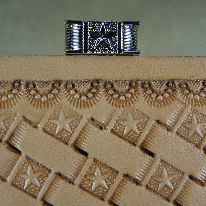 Star Center Basket Weave Leather Stamp | Pro Leather Carvers